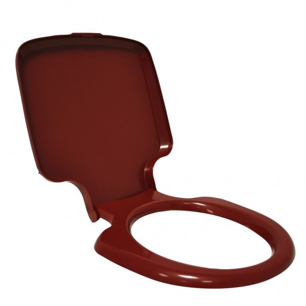 Toilettensitz mit Deckel rubinrot für Porta Potti